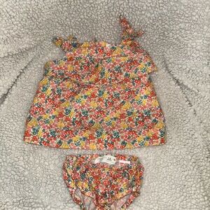 Zara Multicolor Floral Baby Outfit